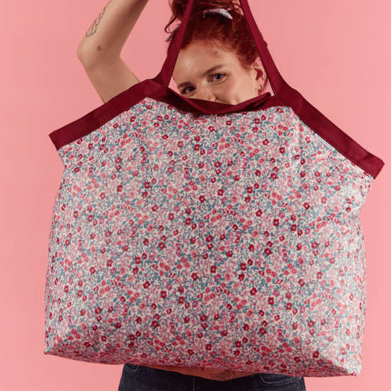 Sac cabas grand rose grenadine