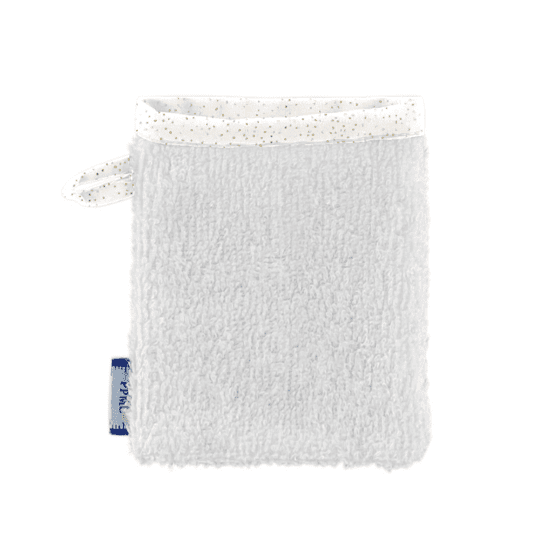 Mini-Gant Démaquillant  blanc pailleté