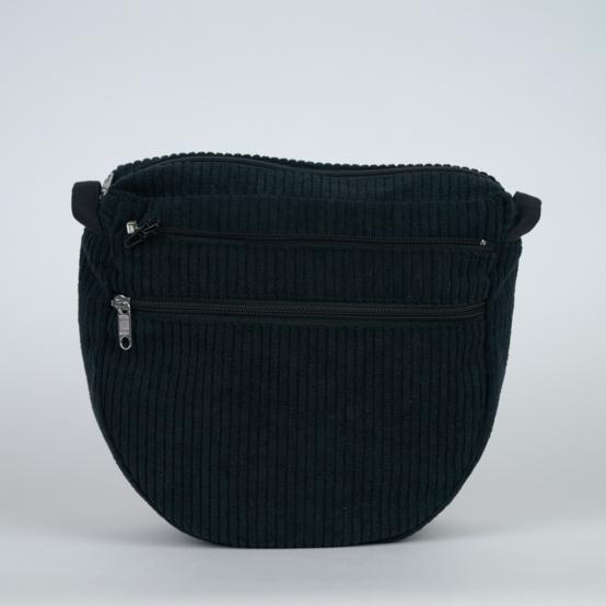 Base petite besace sans bandoulière velours côtelé large noir