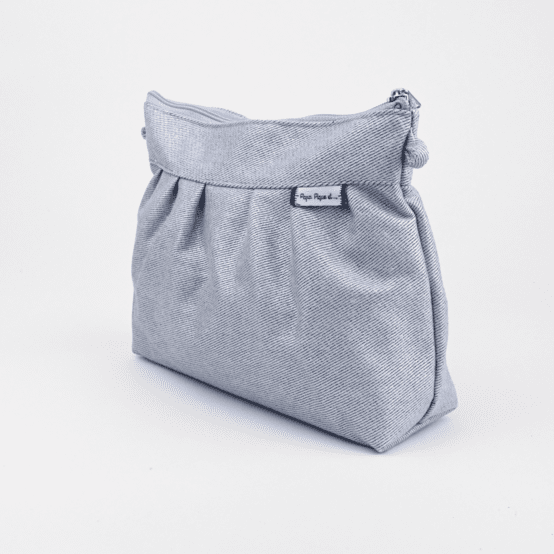 Pochette plissée jean irisé