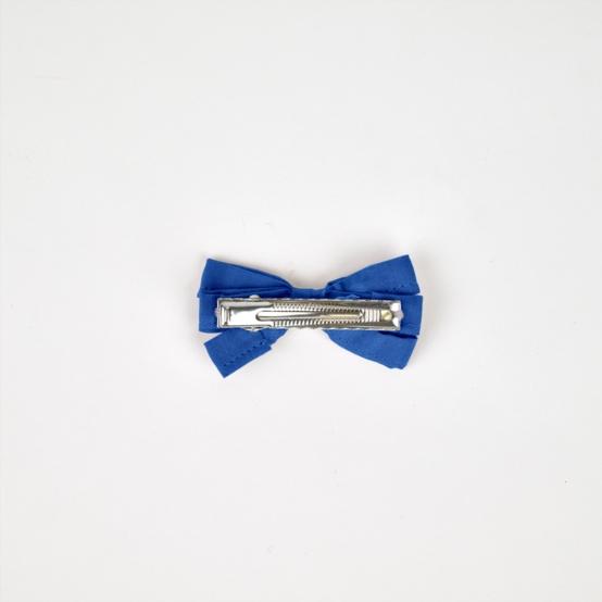 Barrette noeud ruban bleu navy