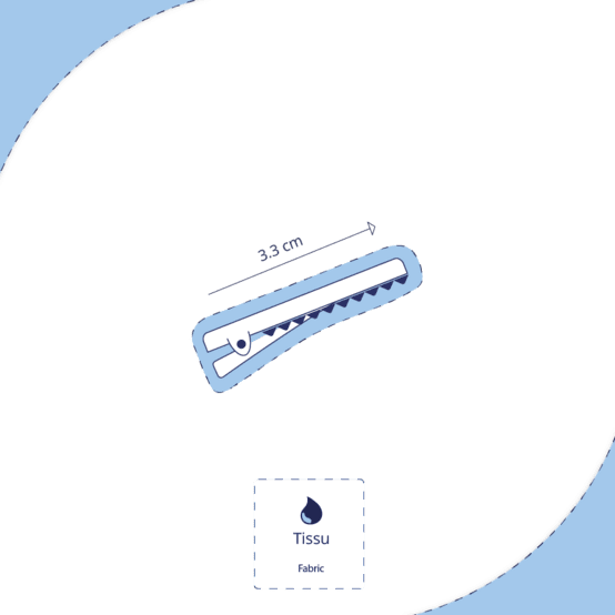 Barrette Mini Noeud Papillon gaze pois or kaki