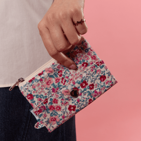 Mini pochette porte-monnaie rose grenadine
