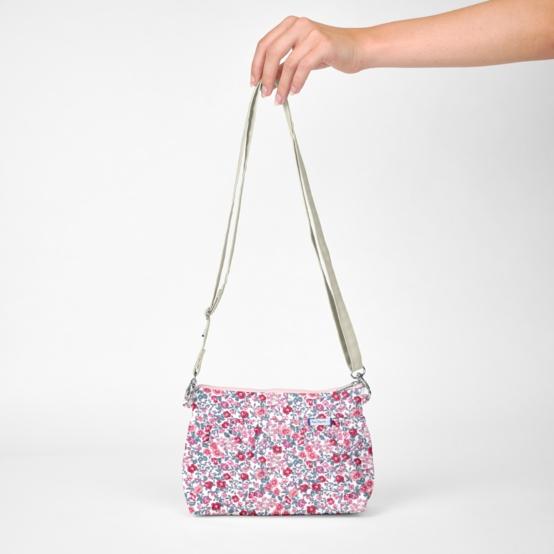 Pochette plissée rose grenadine