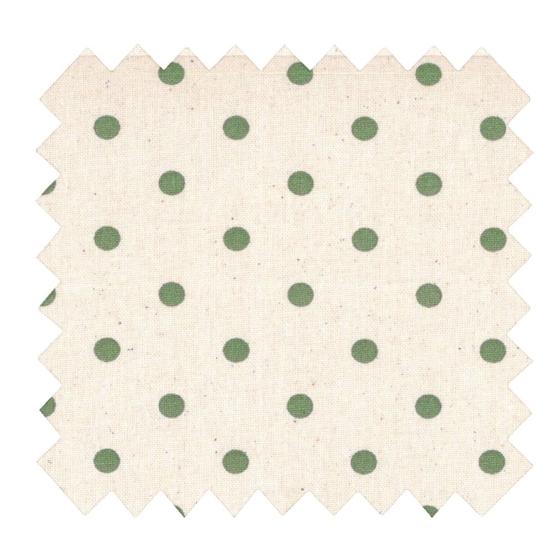Tissu coton au mètre ex2656 pois écru vert
