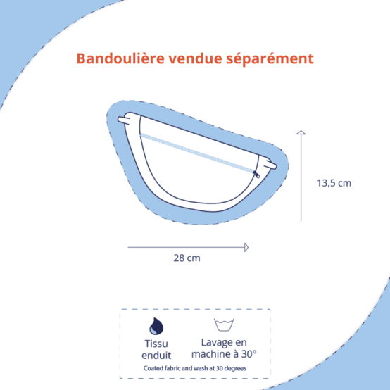 Petit sac banane suédine fauve