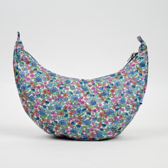 Petit Sac demi lune Pastel fleuri
