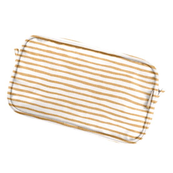 Pochette banane rayé or blanc