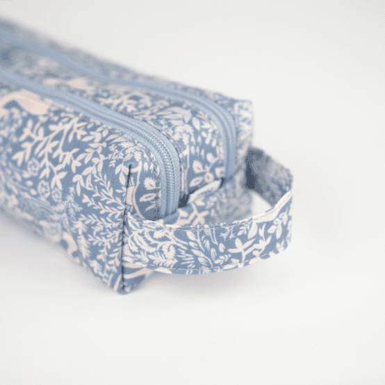 Trousse double compartiment toile de biche