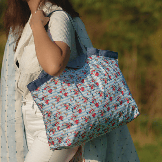 Sac cabas moyen horizons fleuris