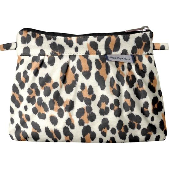 Mini pochette plissée leopard