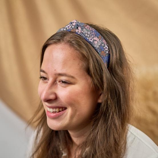 Serre-tête Large Croisé monet lilas