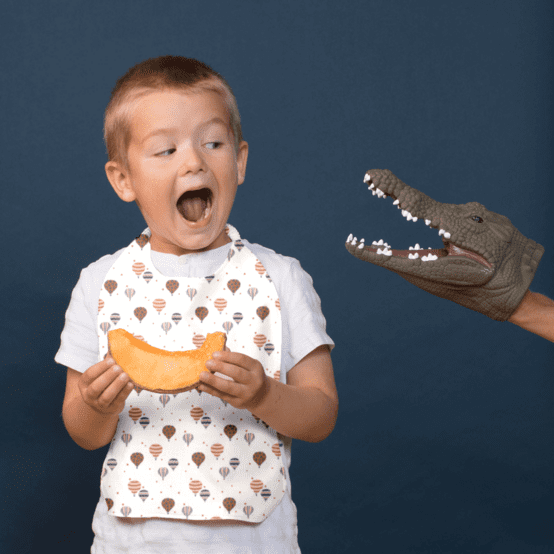 Serviette enfant élastique montgolfiere