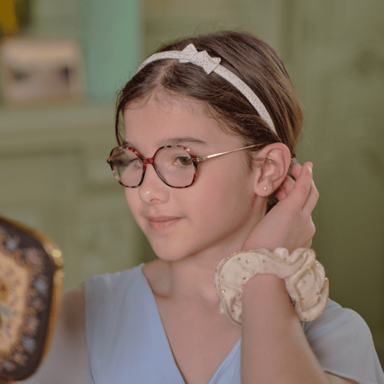 Serre-tête fin  blanc pailleté