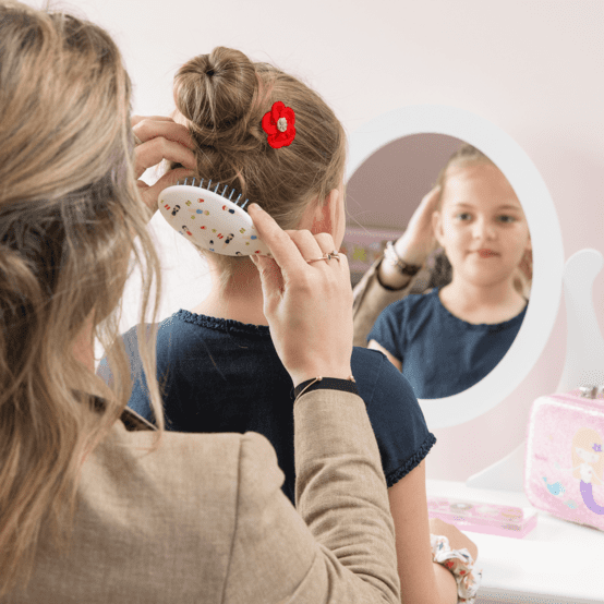 Mini Barrette Pétales de Fleur rouge