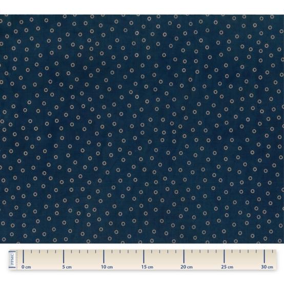 Tissu enduit  au mètre bulle bronze marine