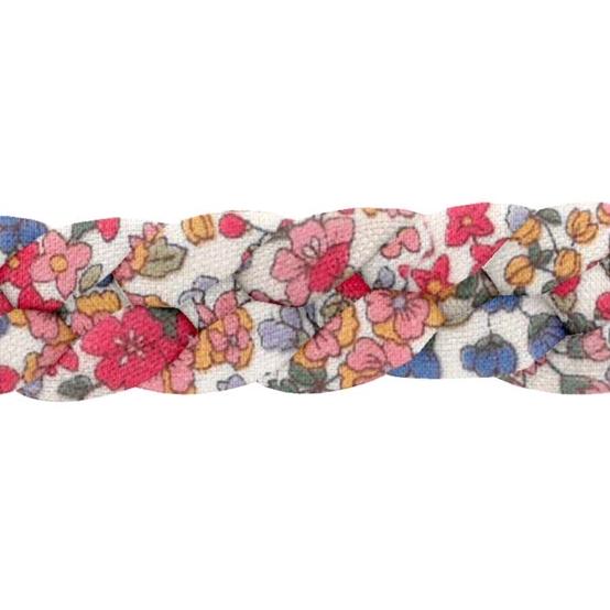 Barrette cheveux tressée porcelaine rosée