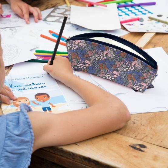 Trousse scolaire monet lilas