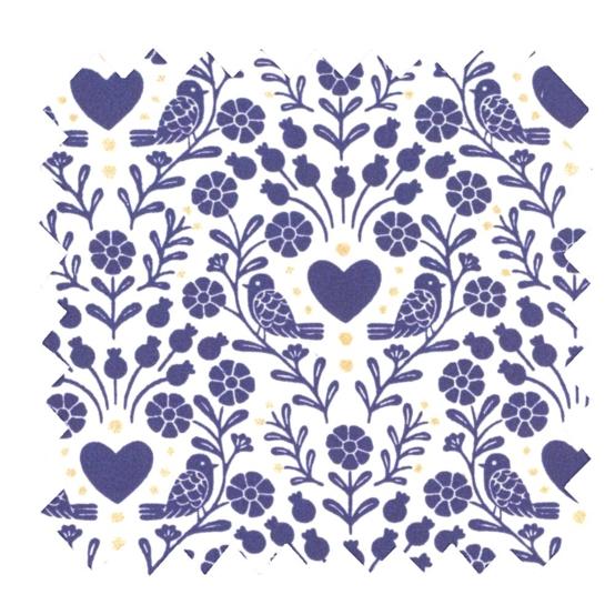 Tissu coton au mètre scandinavia bleu