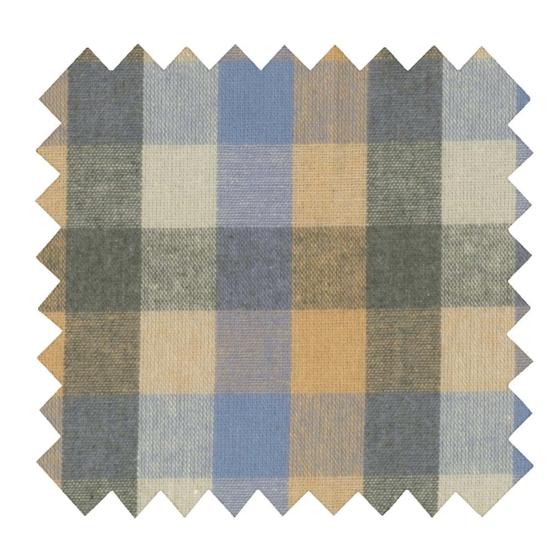 Tissu coton au mètre ex2551 carreaux tartan bleu camel