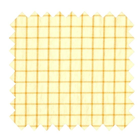Tissu coton au mètre ex2527 carreaux bicolores jaune