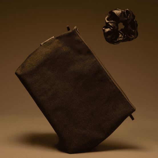 Trousse de toilette jean chocolat