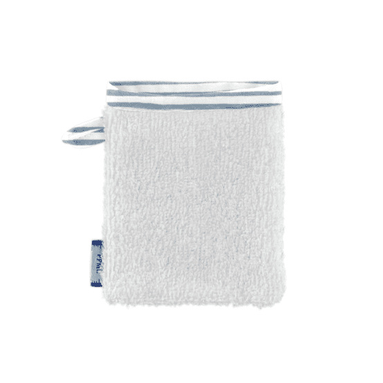 Mini-Gant Démaquillant rayé bleu blanc