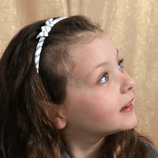 Serre-tête fin rayé bleu blanc