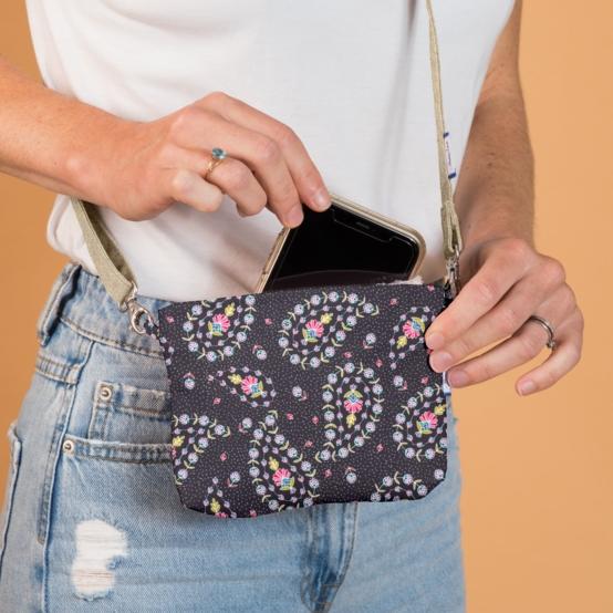 Mini pochette tissu bleudana