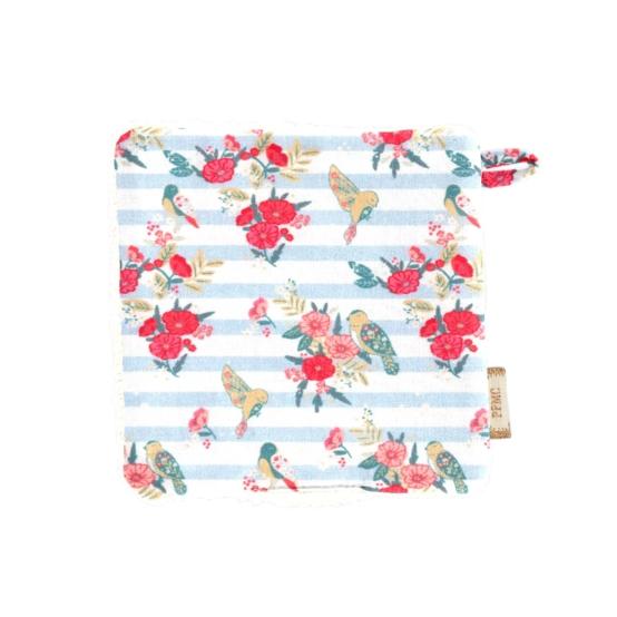 Carré Démaquillant Lavable horizons fleuris