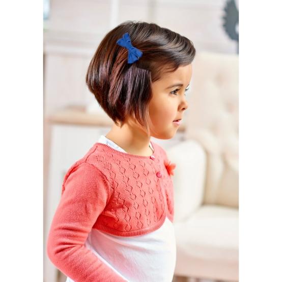 Barrette noeud ruban bleu navy