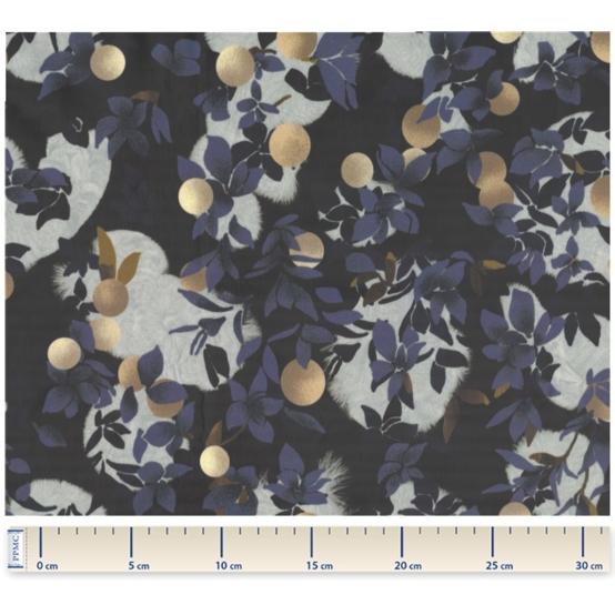 Tissu enduit  au mètre flocon doré