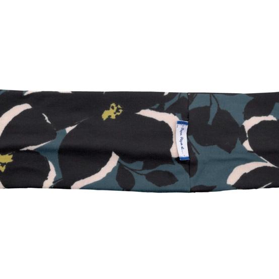 Bandeau jersey fleurs d'ombre