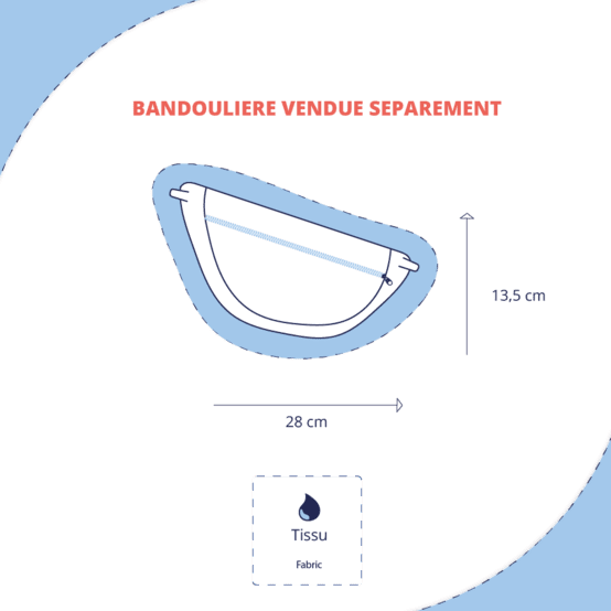 Petit sac banane suédine pailletée or