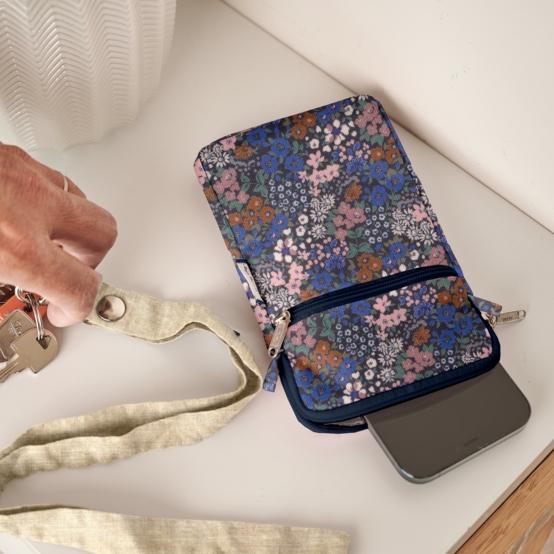 Pochette téléphone matelassée monet lilas