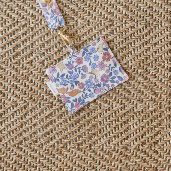 Porte badge comptine enchantée rose