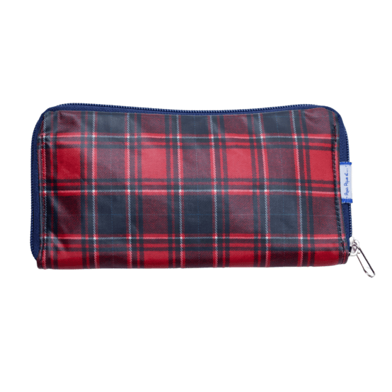Portefeuille Charlie tartan rouge