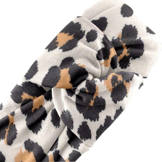 Serre-tête Large Croisé leopard