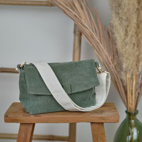 Bandoulière étroite beige pailleté