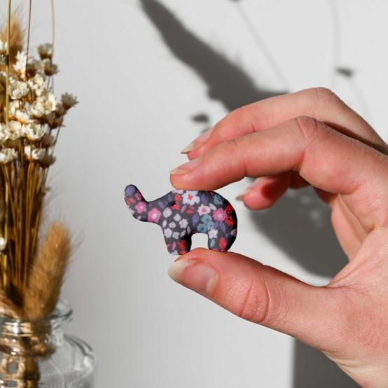 Barrette Eléphanteau romance fleurie