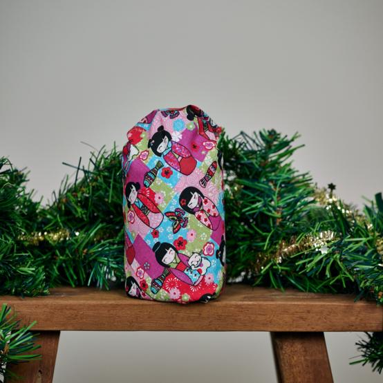 Furoshiki petit 35 x 35 cm kokeshis