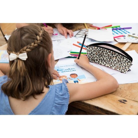 Trousse scolaire leopard