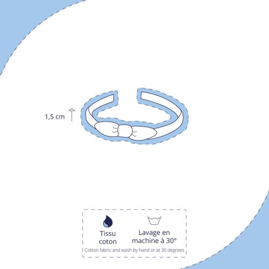 Serre-tête noeud oxford ciel