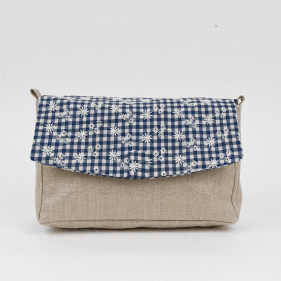 Rabat sac compagnon vichy brodé marine
