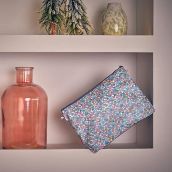 Trousse de toilette pastel fleuri