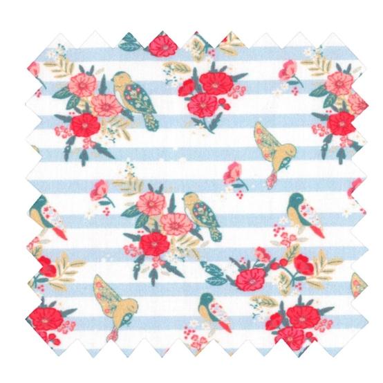 Coupon tissu 1 m horizons fleuris