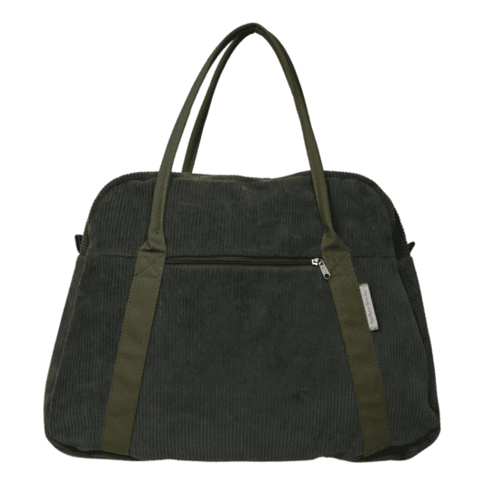 Sac bowling velours côtelé kaki