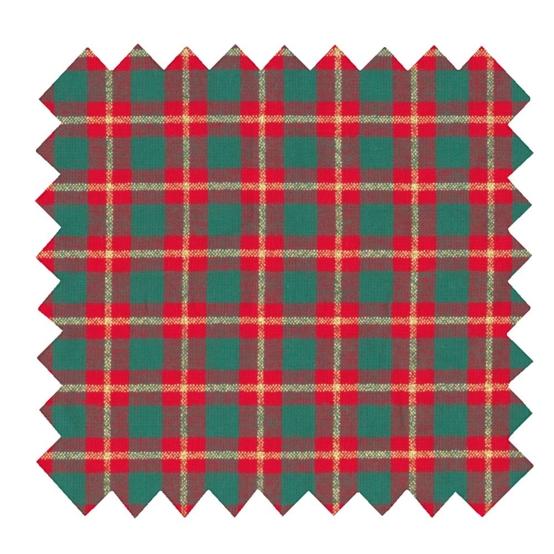 Tissu coton au mètre ex2553 noel tartan petits carreaux lurex