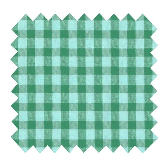 Tissu enduit au mètre vichy vert menthe