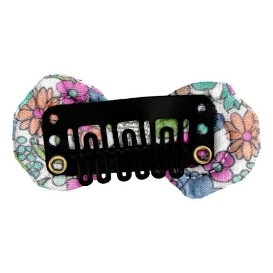 Barrette Noeud Anti-Glisse pastel fleuri